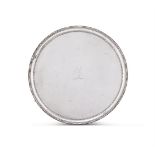 A GEORGE III SILVER CIRCULAR SALVER