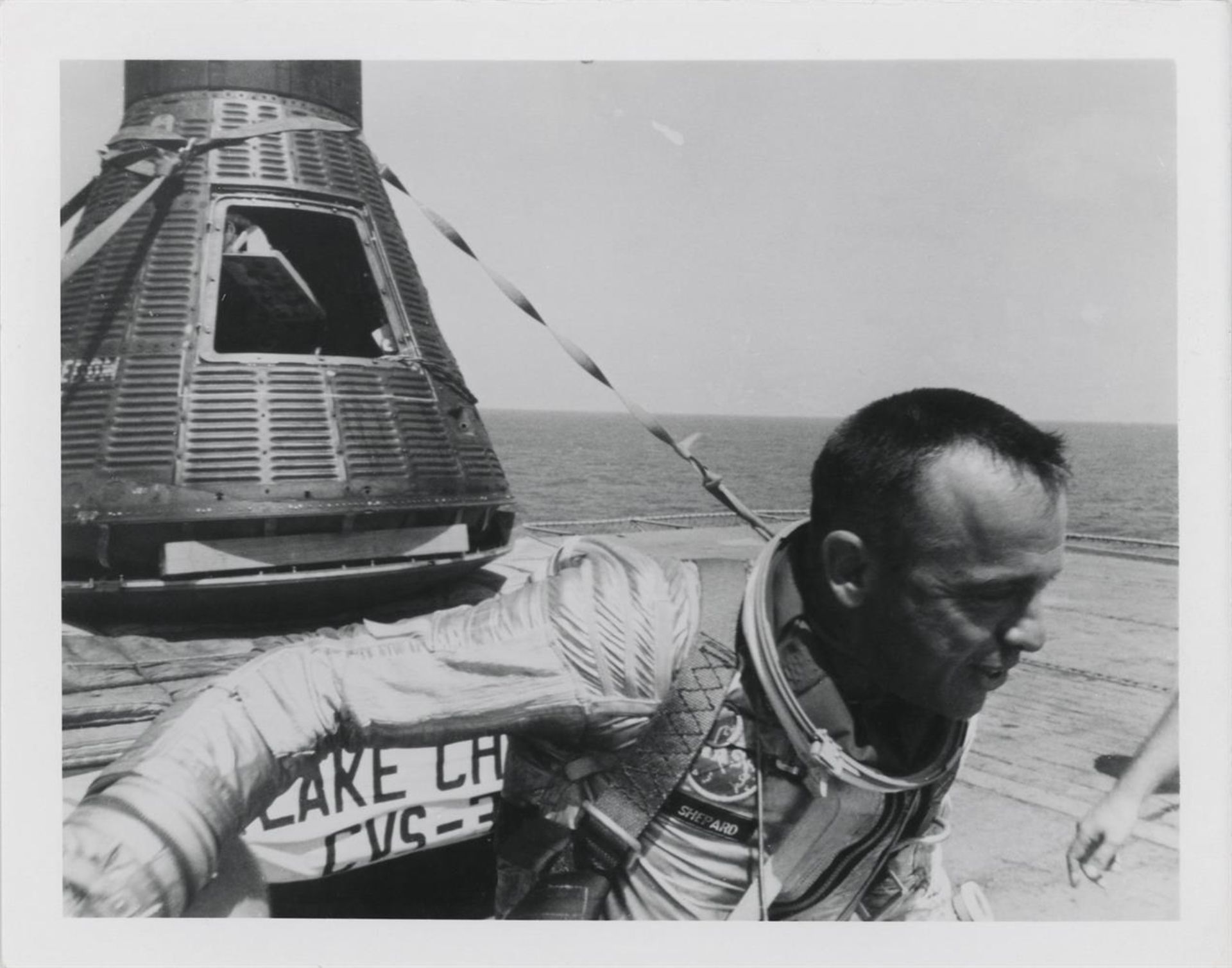 The recovery of the first American in space, Alan Shepard (2 views), Mercury Redstone 3, 5 May 1961 - Image 4 of 5