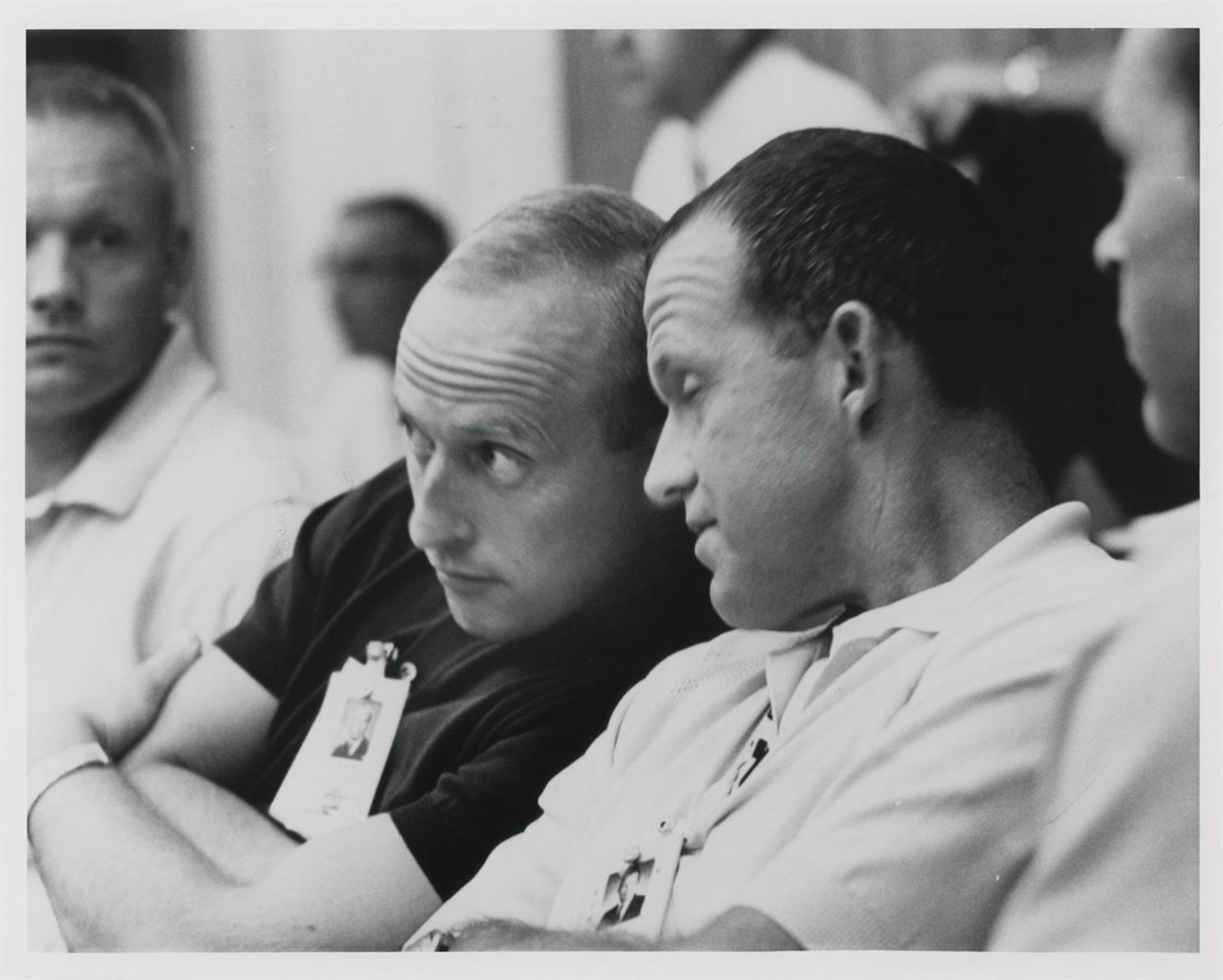 Pete Conrad and Gordon Cooper during pre-launch preparations, Gemini 5, August 1965 - Image 2 of 5