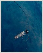 Agena tethered to Gemini over the Earth, Gemini 12, 11-15 November 1966