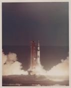 The first Saturn V rocket lifting off from Cape Kennedy, Apollo 4, 9 November 1967