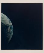 First colour photograph of the Earth seen as a planet in space and recovered on film, Apollo 4