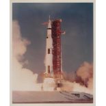 Saturn V lift-off to to take the first humans to the surface of the Moon, Apollo 11, 16 July 1969