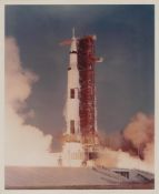 Saturn V lift-off to to take the first humans to the surface of the Moon, Apollo 11, 16 July 1969