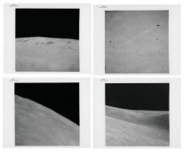 Telephotographs of moonscapes at Taurus-Littrow (4 photos), Apollo 17, December 1972, EVA 2 & 3