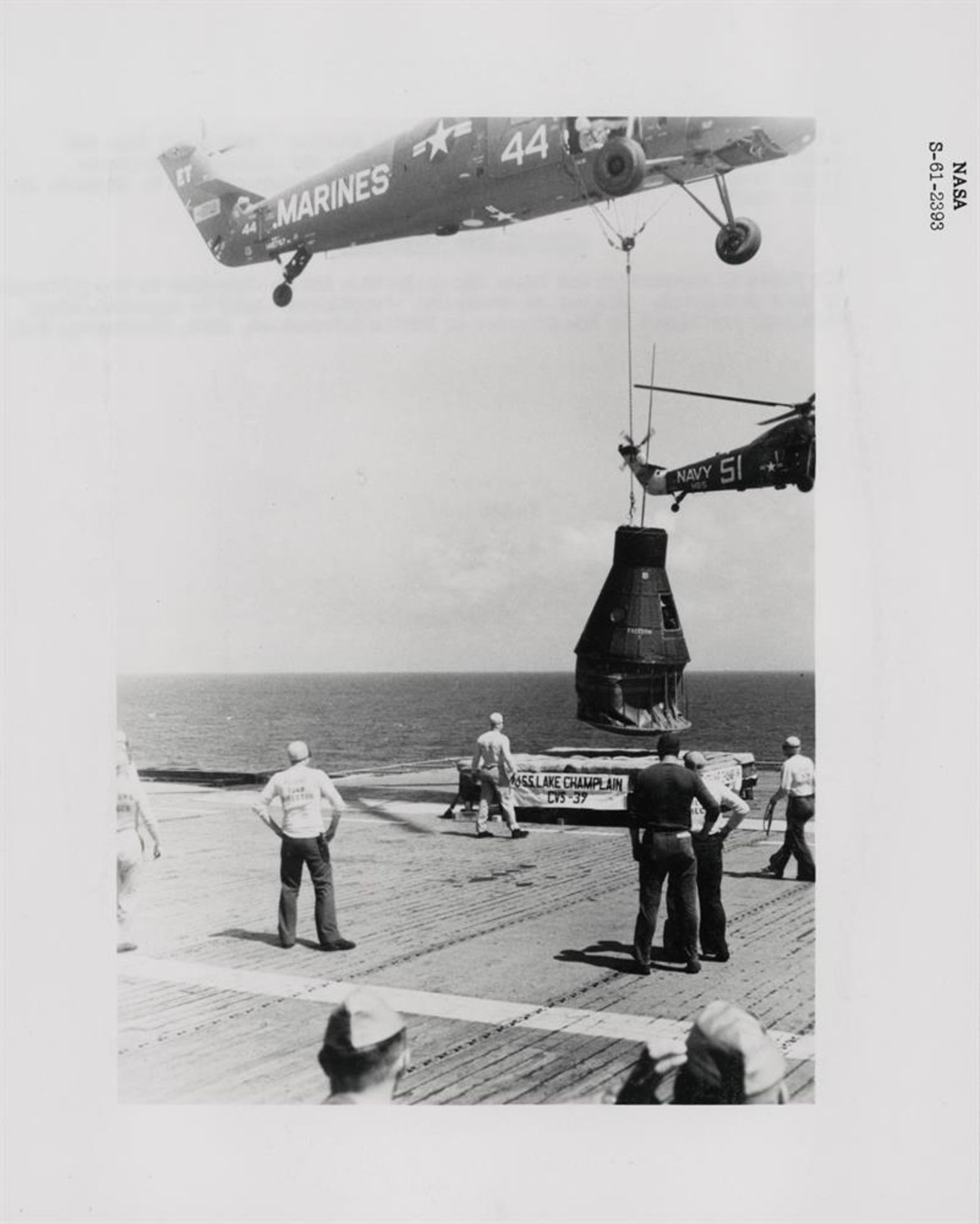 The recovery of the first American in space, Alan Shepard (2 views), Mercury Redstone 3, 5 May 1961 - Image 2 of 5