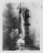 Launch of the critical first Mercury orbital flight, Mercury Atlas 4, 13 September 1961