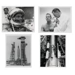 Gordon Cooper and the Atlas rocket (4 views), Mercury Atlas 9, 11-15 May 1963
