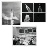 The launch of the first Lunar Module into space (3 photos), Apollo 9, 3-13 March 1969