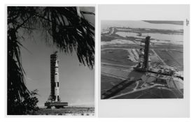 The historic Apollo 11 Saturn V rocket roll out to Pad 39A (2 photos), Apollo 11, 20 May 1969