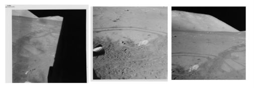 Final views of the Moon before the departure (3 photos), Apollo 17, 7-19 December 1972, post EVA 3