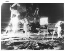 First TV transmission from the Moon, Apollo 11, 16-29 July 1969
