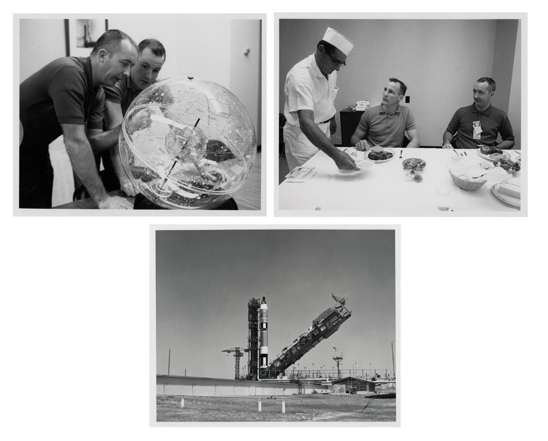 The crew and the Titan rocket for the first U.S. spacewalk mission (3 photos), Gemini 4, May 1965