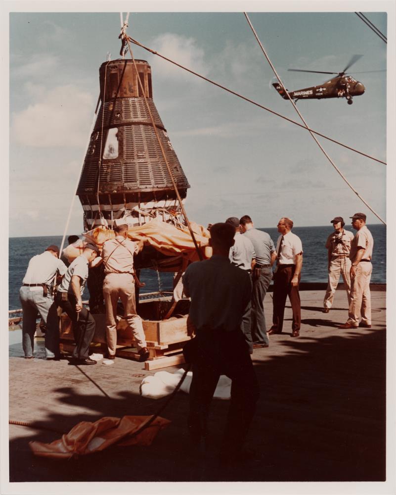 Launch and recovery (2 views), Mercury Redstone 3 and Mercury Atlas 9, 5 May 1961 and 15 May 1963 - Image 4 of 5