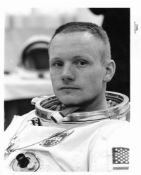 Neil Armstrong in his spacesuit during pre-launch countdown, Gemini 8, 16-17 March 1966