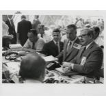 Vice President Agnew celebrates the successful launch at NASA, Apollo 11, 16 July 1969