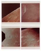 Moonscapes taken during the first orbit around the Moon (4 views), Apollo 11, 16-24 July 1969