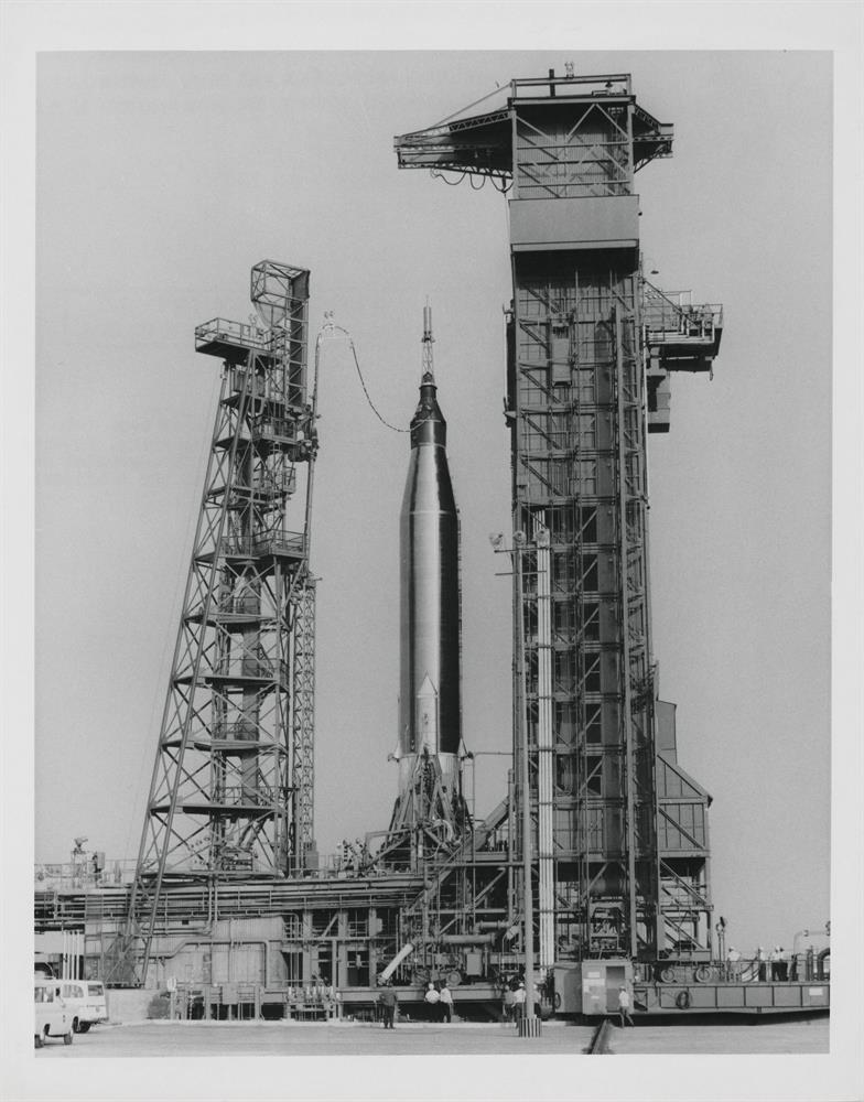 Gordon Cooper and the Atlas rocket (4 views), Mercury Atlas 9, 11-15 May 1963 - Image 6 of 9