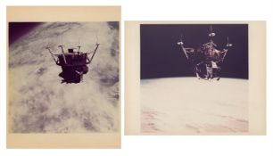 The maiden space flight of the Lunar Module (2 views), Apollo 9, 3-13 March 1969