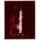 Mercury capsule #2 mated to Mercury Redstone 1 on launch pad, 21 November 1960