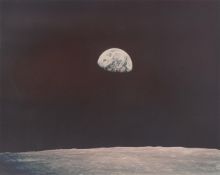 Rare second colour photograph of the first Earthrise witnessed by humans, Apollo 8, 24 December 1968