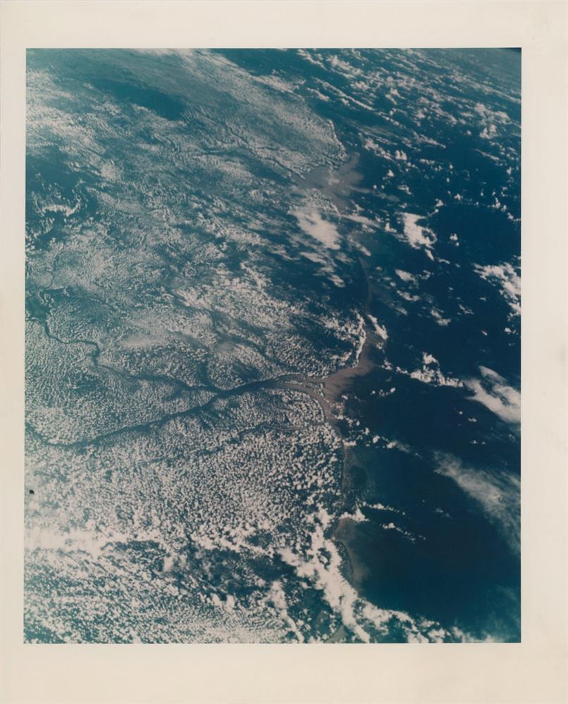 Rare view of the Earth from space: Venezuela, Guyana and Trinidad, Gemini 10, July 18-21, 1966