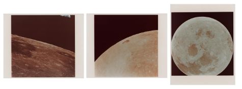 Triptych: Apollo 11 leaving the Moon (3 photos), Apollo 11, 16-24 July 1969