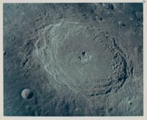 Crater Langrenus; the historic first photograph from Moon's orbit, Apollo 8, 24 December 1968
