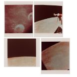 Moonscapes from first orbit around the Moon (4 photos), Apollo 11, 16-24 July 1969