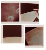 Moonscapes from first orbit around the Moon (4 photos), Apollo 11, 16-24 July 1969