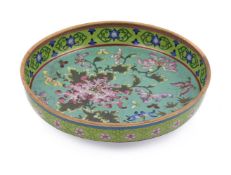 A large attractive Chinese cloisonné bowl
