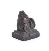 A Chinese bronze seal in the form of a horse