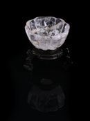 A Chinese rock crystal lobed bowl