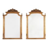 A PAIR OF GILTWOOD WALL MIRRORS IN FRENCH TRANSITIONAL STYLE