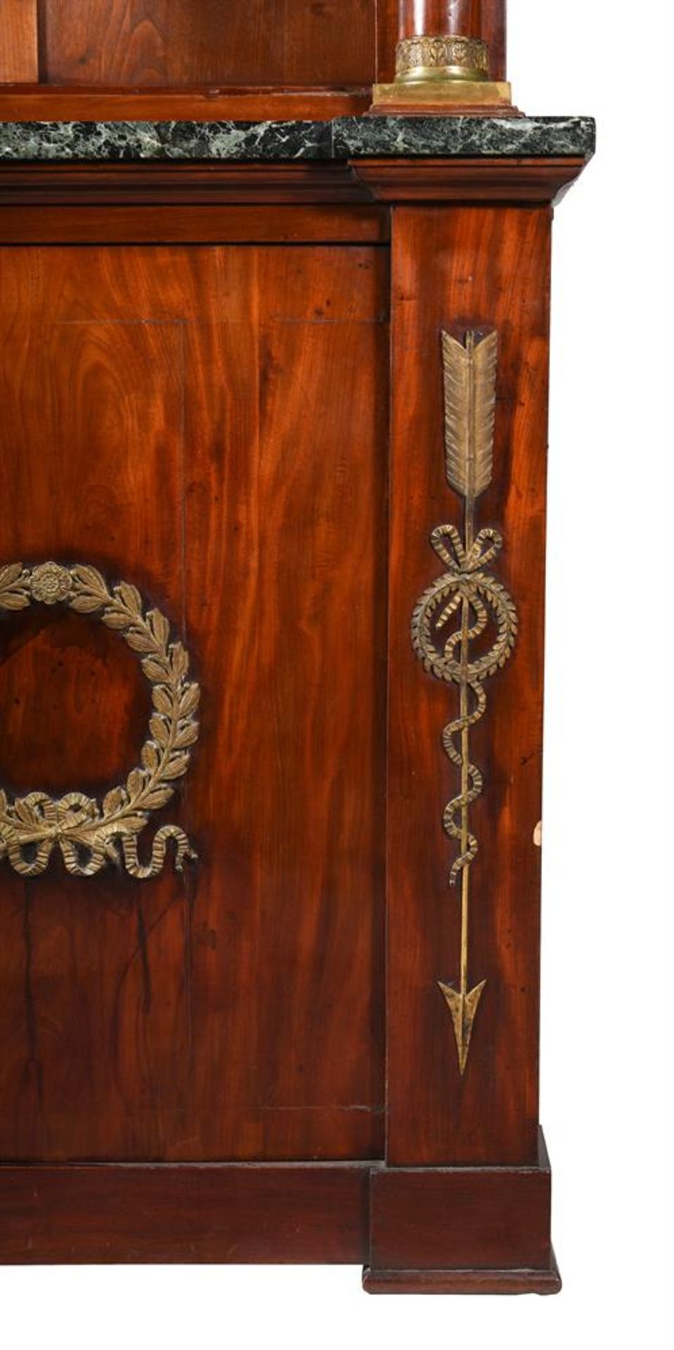 A MAHOGANY, GILT METAL MOUNTED AND MARBLE BOOKCASE, IN EMPIRE STYLE - Image 3 of 3