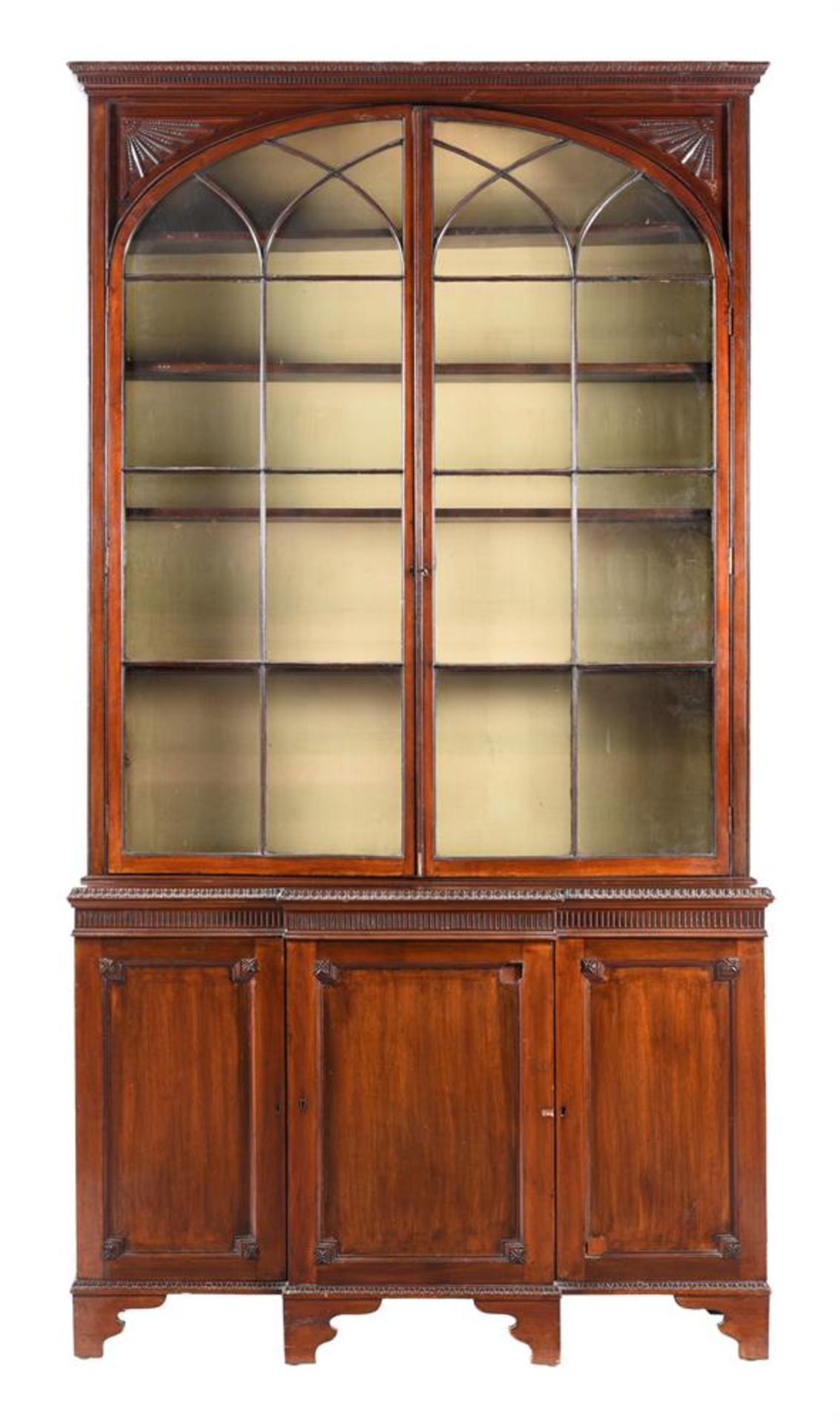 A LATE VICTORIAN MAHOGANY BOOKCASE