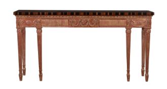 A COROMANDEL AND GILTWOOD SERVING TABLE IN GEORGE III STYLE