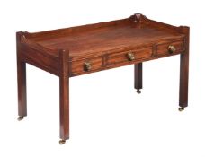 A MAHOGANY LOW SIDE TABLE 18TH CENTURY AND LATER