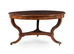 A MAHOGANY AND GILT METAL MOUNTED CENTRE TABLE
