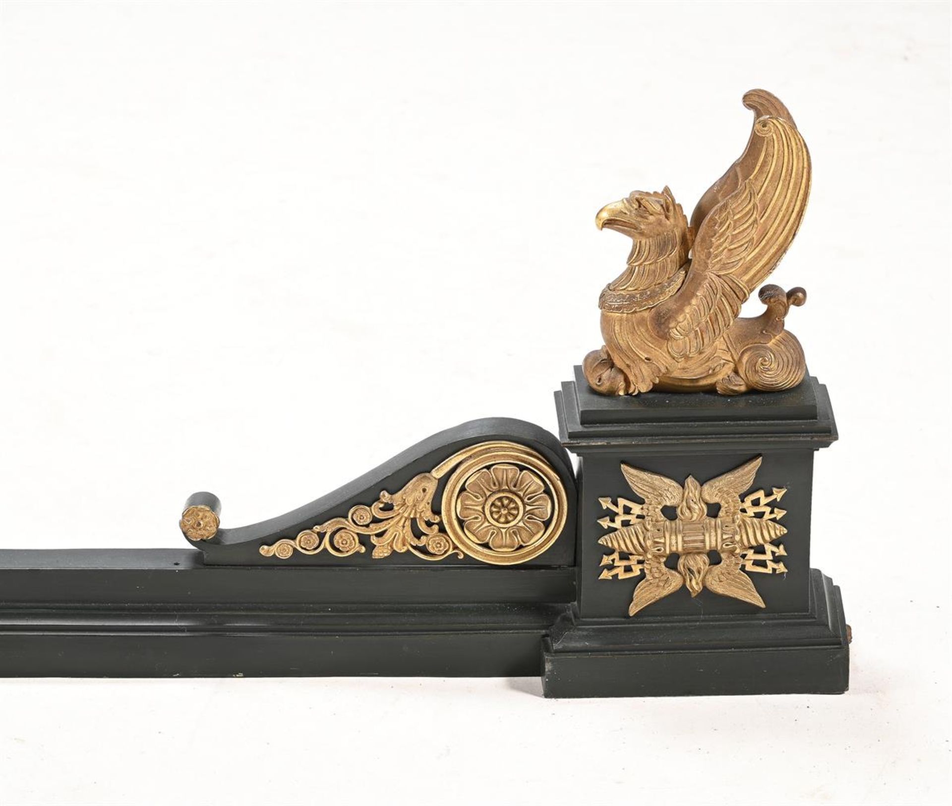 AN ORMOLU MOUNTED ADJUSTABLE FIRE FENDER IN THE EMPIRE TASTE - Image 2 of 2