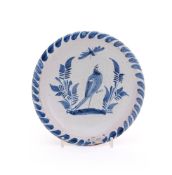 AN ENGLISH DELFT BLUE AND WHITE DISH