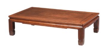 A CHINESE HARDWOOD LOW CENTRE TABLE