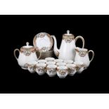 A LIMOGES PORCELAIN (RAYNAUD) PART COFFEE SERVICE