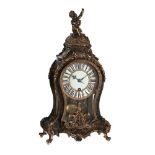 Y A FRENCH BOULLE MARQUETRY MANTEL TIMEPIECE