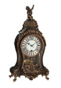 Y A FRENCH BOULLE MARQUETRY MANTEL TIMEPIECE