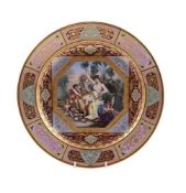 A VIENNA-STYLE PORCELAIN CHARGER PAINTED WITH A REPRESENTATION OF THE GODDESS ABUDANTIA