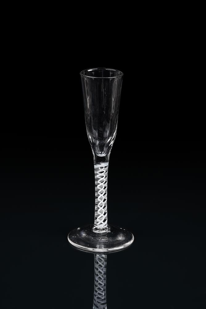 AN OPAQUE-TWIST RATAFIA GLASS