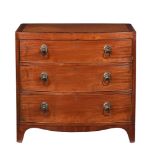 A REGENCY MAHOGANY CHEST OF DRAWERS