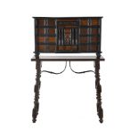 Y A NORTH ITALIAN ROSEWOOD AND EBONISED CABINET