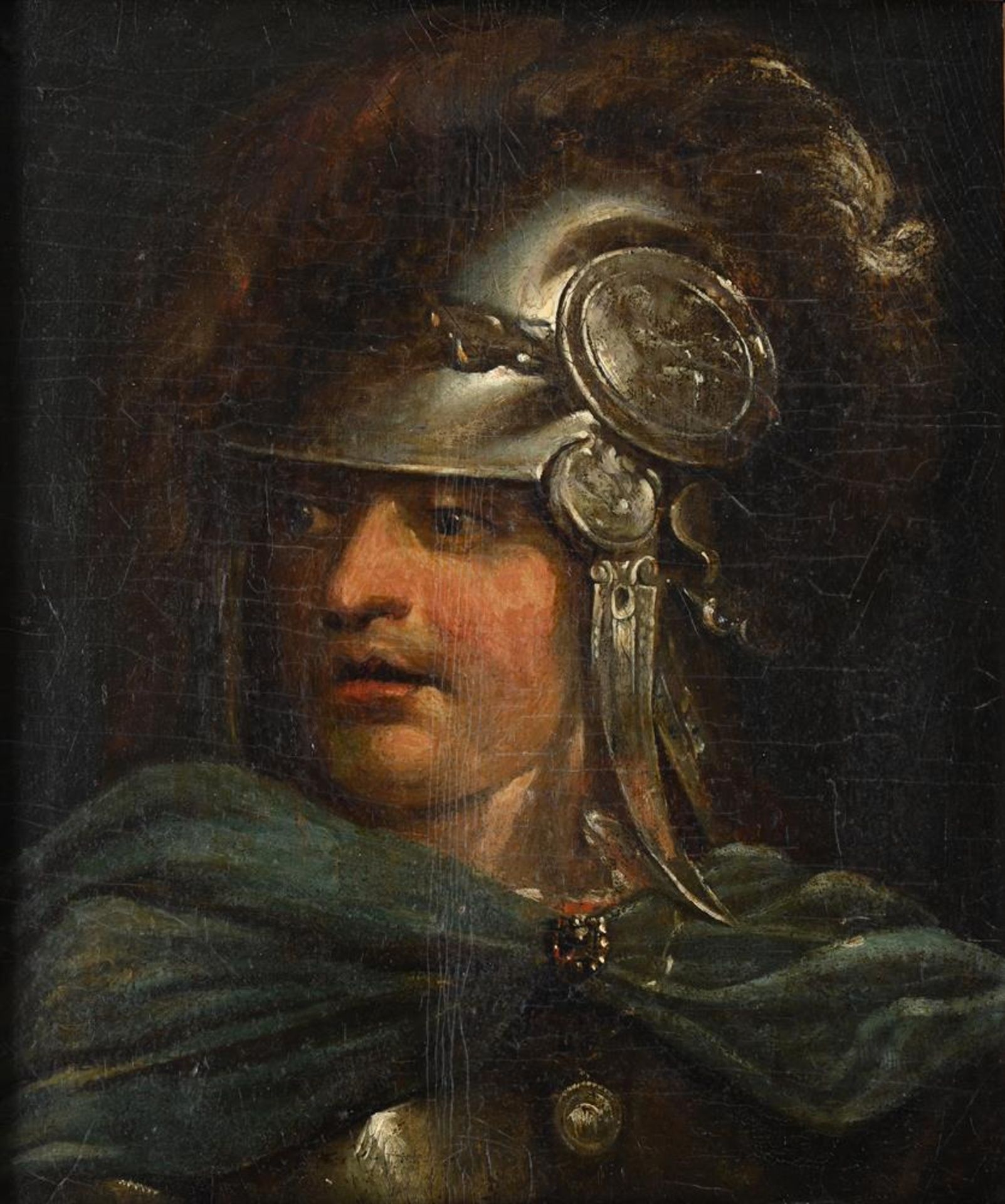 CONTINENTAL SCHOOL (19TH CENTURY), HEAD STUDY OF A KNIGHT - Image 2 of 3